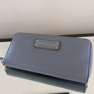 Marc Jacobs Grey Snakeskin Envelope Wallet